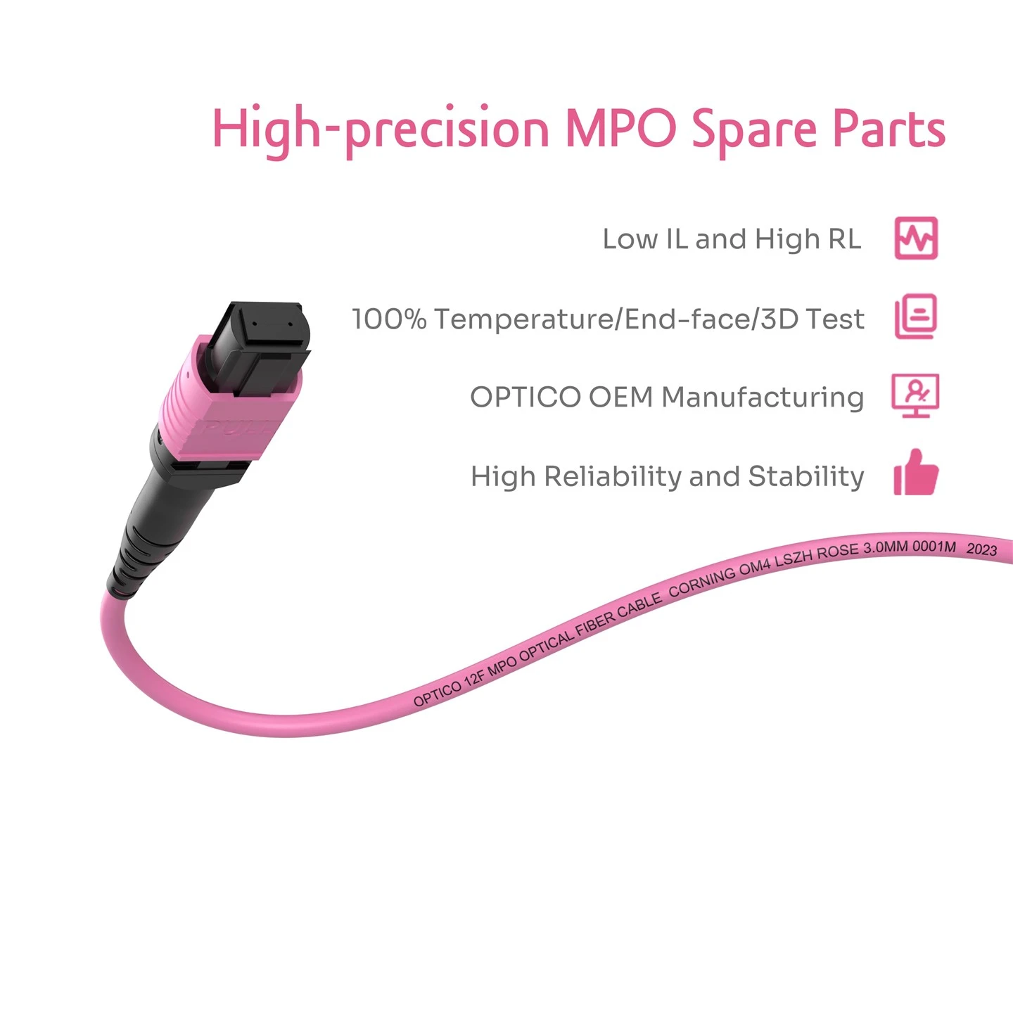 12F MTP 10G OM4 Backbone Patchcord Plenum 2m 12F MTP 10G OM4 Backbone Patchcord Plenum 2m
