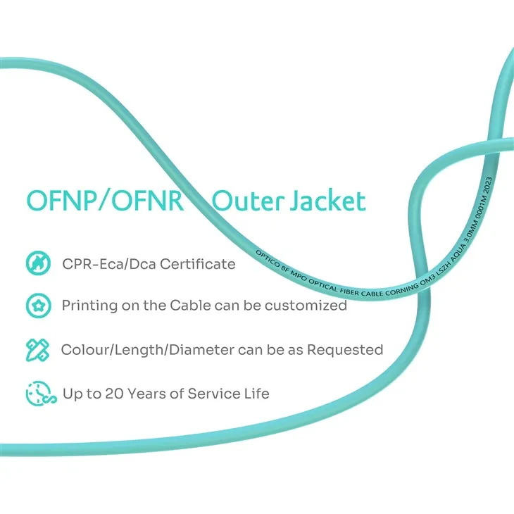8F MTP MPO To FC Breakout Patch Cord OM3