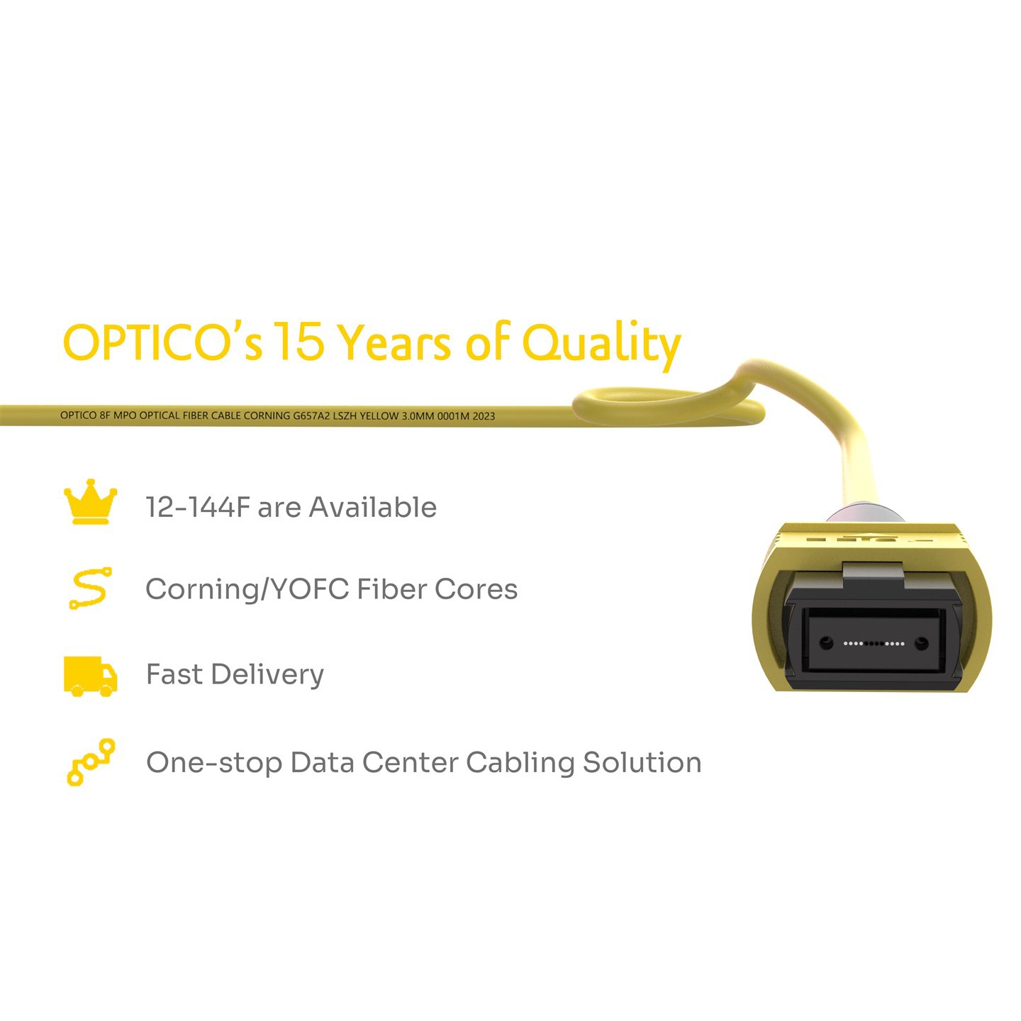 8F MTP MPO To FC Fan-out Cable OS2 UPC